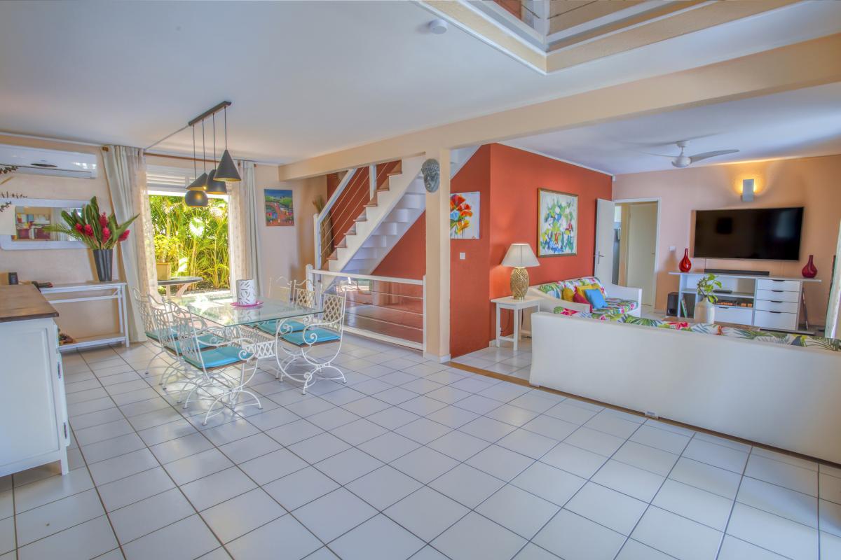 16.Location villa piscine vue mer St François Guadeloupe_Séjour